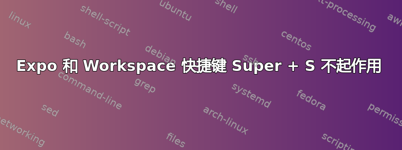 Expo 和 Workspace 快捷键 Super + S 不起作用