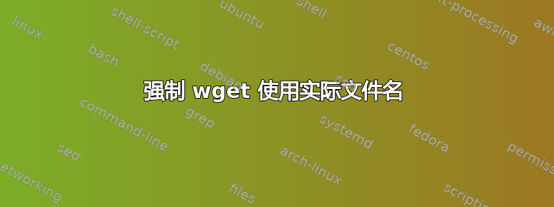 强制 wget 使用实际文件名