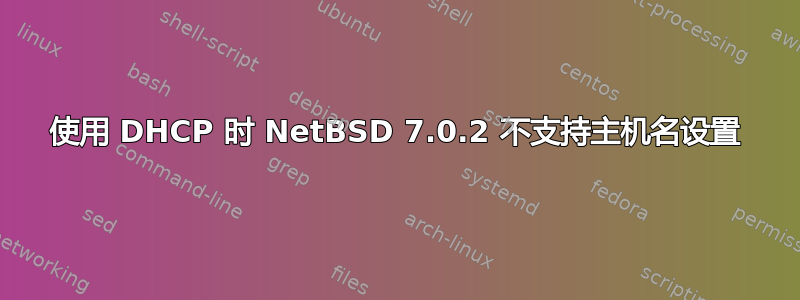 使用 DHCP 时 NetBSD 7.0.2 不支持主机名设置