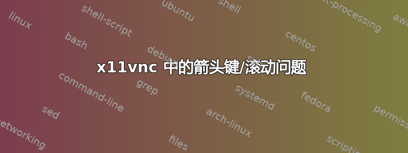 x11vnc 中的箭头键/滚动问题