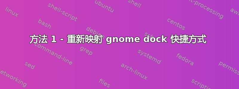 方法 1 - 重新映射 gnome dock 快捷方式