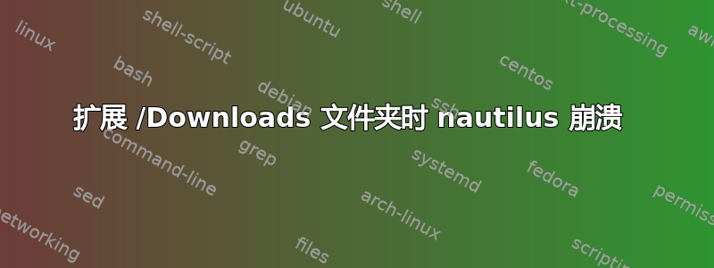 扩展 /Downloads 文件夹时 nautilus 崩溃 