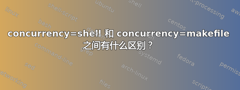 concurrency=shell 和 concurrency=makefile 之间有什么区别？