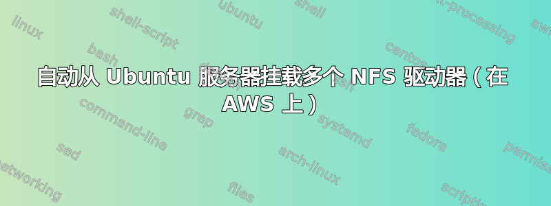 自动从 Ubuntu 服务器挂载多个 NFS 驱动器（在 AWS 上）