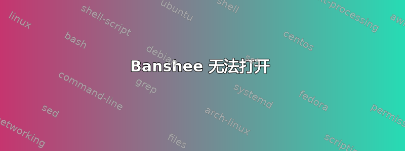 Banshee 无法打开