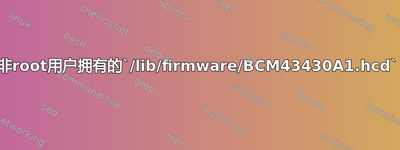 非root用户拥有的`/lib/firmware/BCM43430A1.hcd`