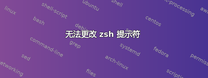 无法更改 zsh 提示符