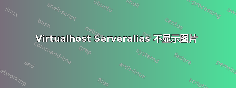 Virtualhost Serveralias 不显示图片