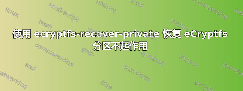 使用 ecryptfs-recover-private 恢复 eCryptfs 分区不起作用