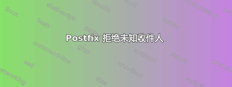 Postfix 拒绝未知收件人