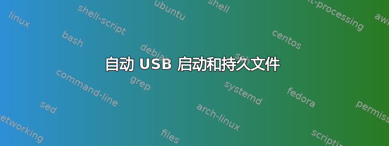 自动 USB 启动和持久文件