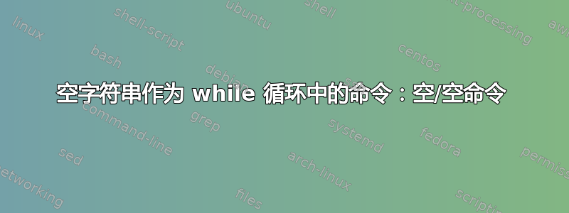 空字符串作为 while 循环中的命令：空/空命令