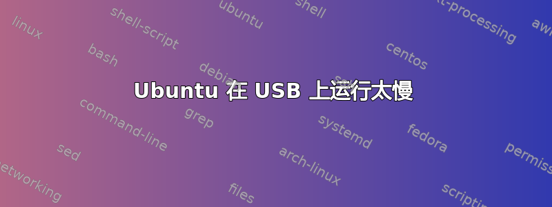 Ubuntu 在 USB 上运行太慢