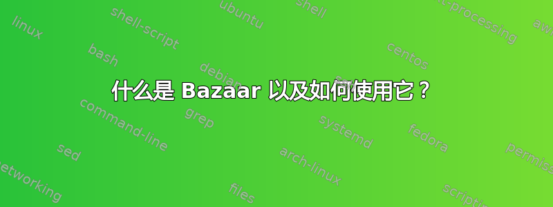 什么是 Bazaar 以及如何使用它？