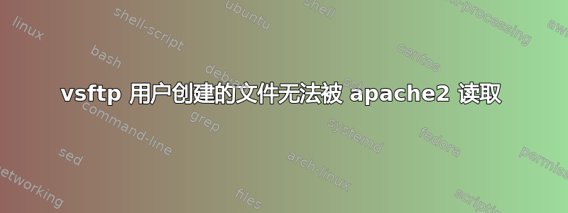 vsftp 用户创建的文件无法被 apache2 读取