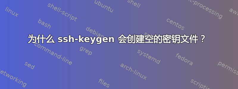 为什么 ssh-keygen 会创建空的密钥文件？