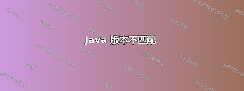 Java 版本不匹配