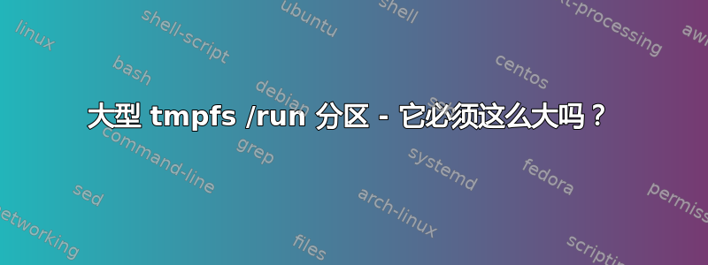 大型 tmpfs /run 分区 - 它必须这么大吗？