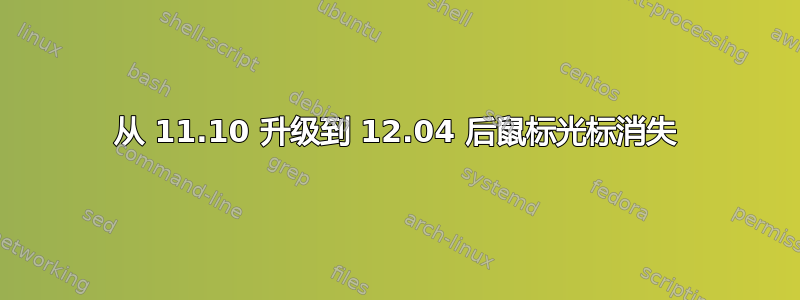 从 11.10 升级到 12.04 后鼠标光标消失