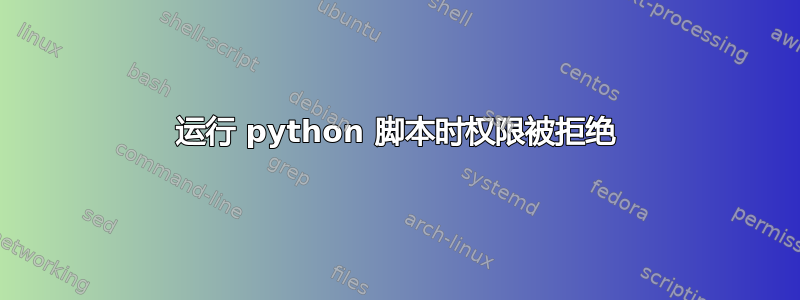 运行 python 脚本时权限被拒绝