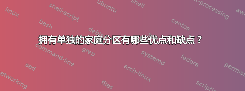 拥有单独的家庭分区有哪些优点和缺点？