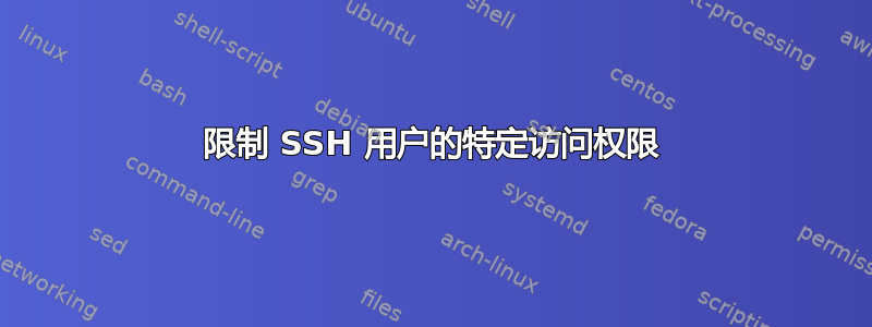 限制 SSH 用户的特定访问权限