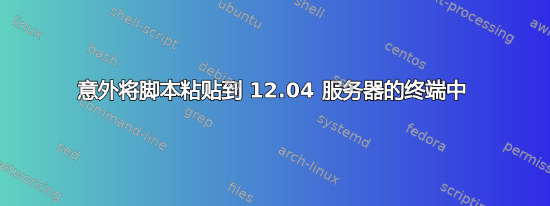 意外将脚本粘贴到 12.04 服务器的终端中