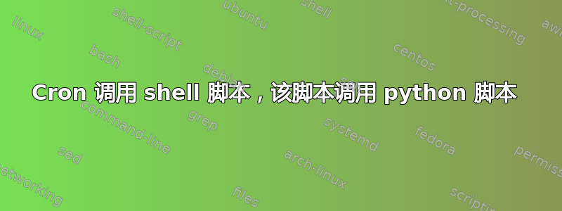 Cron 调用 shell 脚本，该脚本调用 python 脚本 