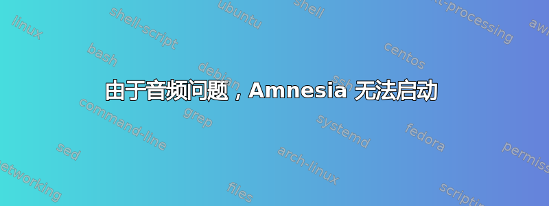 由于音频问题，Amnesia 无法启动