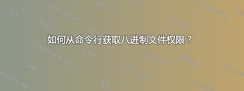 如何从命令行获取八进制文件权限？