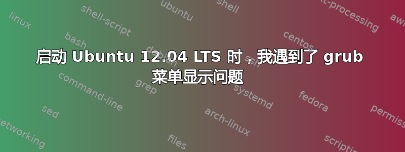 启动 Ubuntu 12.04 LTS 时，我遇到了 grub 菜单显示问题 