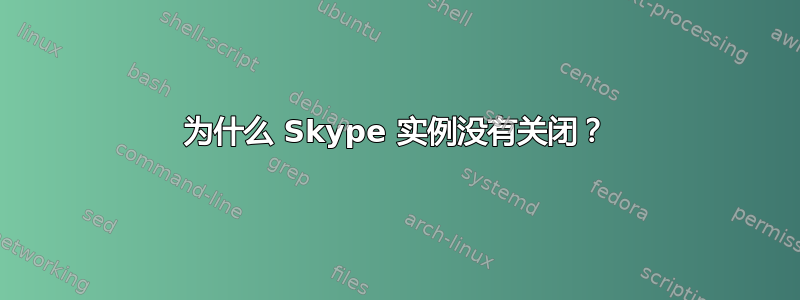 为什么 Skype 实例没有关闭？