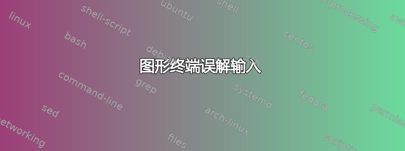 图形终端误解输入