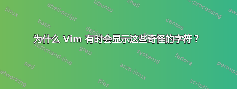 为什么 Vim 有时会显示这些奇怪的字符？