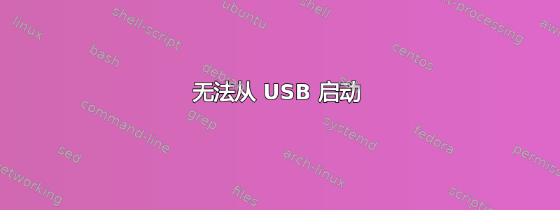 无法从 USB 启动