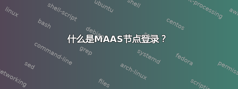 什么是MAAS节点登录？