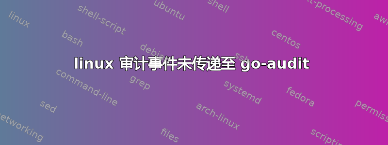 linux 审计事件未传递至 go-audit