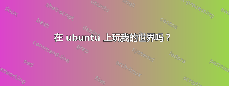 在 ubuntu 上玩我的世界吗？