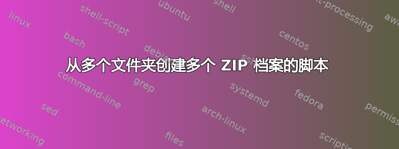 从多个文件夹创建多个 ZIP 档案的脚本