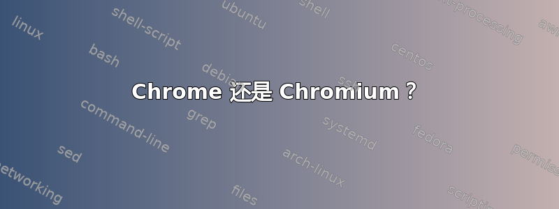 Chrome 还是 Chromium？