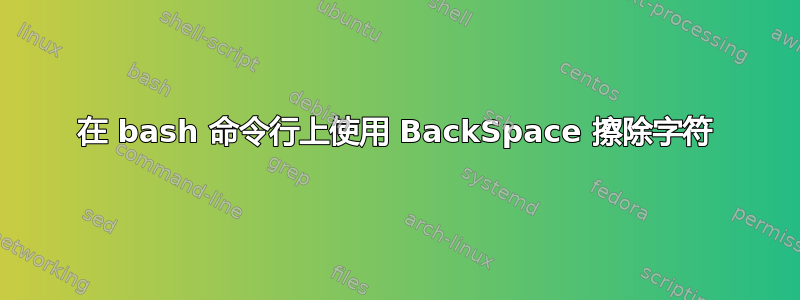 在 bash 命令行上使用 BackSpace 擦除字符