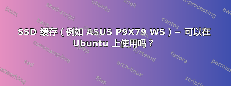 SSD 缓存（例如 ASUS P9X79 WS）− 可以在 Ubuntu 上使用吗？