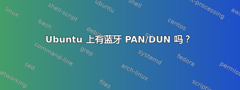 Ubuntu 上有蓝牙 PAN/DUN 吗？