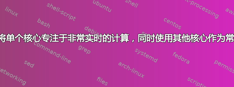 是否可以将单个核心专注于非常实时的计算，同时使用其他核心作为常规核心？