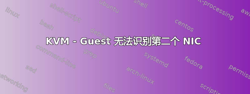 KVM - Guest 无法识别第二个 NIC