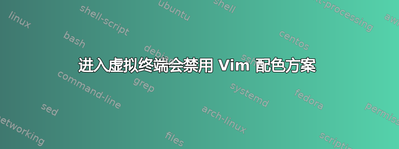 进入虚拟终端会禁用 Vim 配色方案