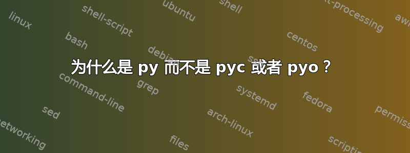 为什么是 py 而不是 pyc 或者 pyo？