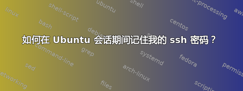 如何在 Ubuntu 会话期间记住我的 ssh 密码？