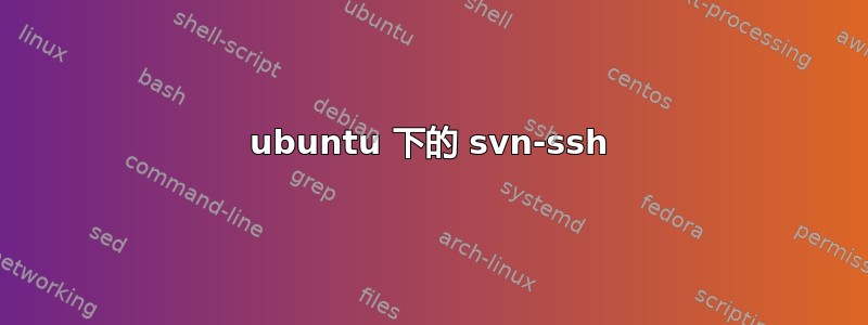 ubuntu 下的 svn-ssh