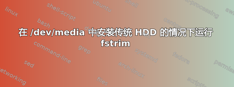 在 /dev/media 中安装传统 HDD 的情况下运行 fstrim